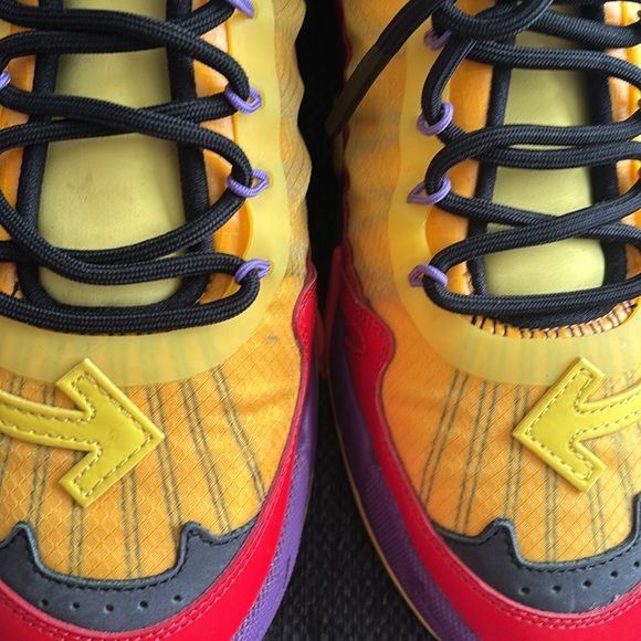 Vibrant Yellow and Red Sneakers - Picture 12 of 14
